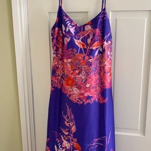Beautiful skinny strap dress appropriate for dinner out or a wedding reception.